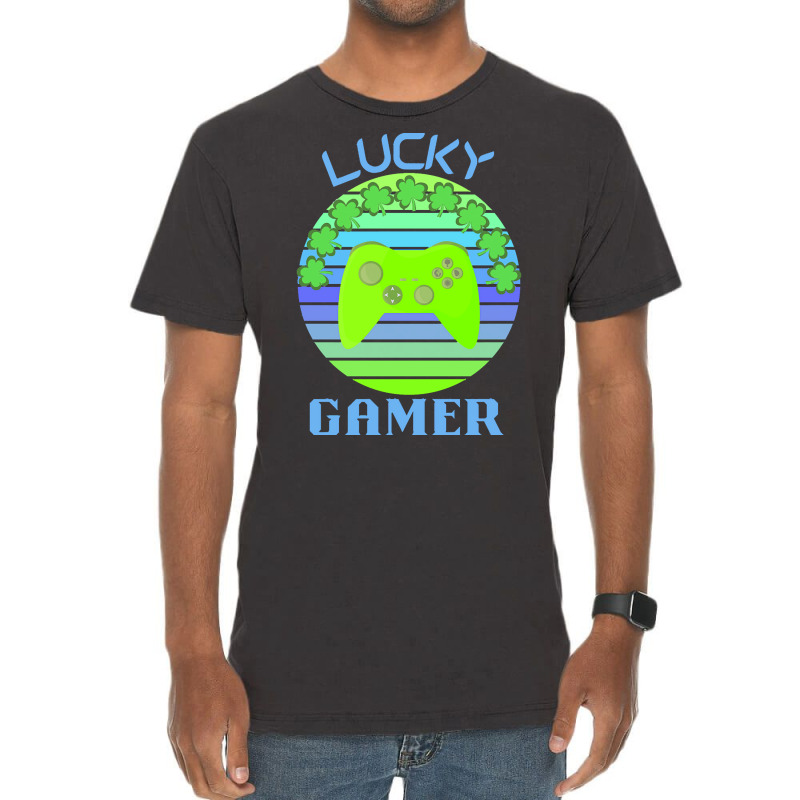 One Lucky Gamer T  Shirtone Lucky Gamer T  Shirt (5) Vintage T-shirt | Artistshot