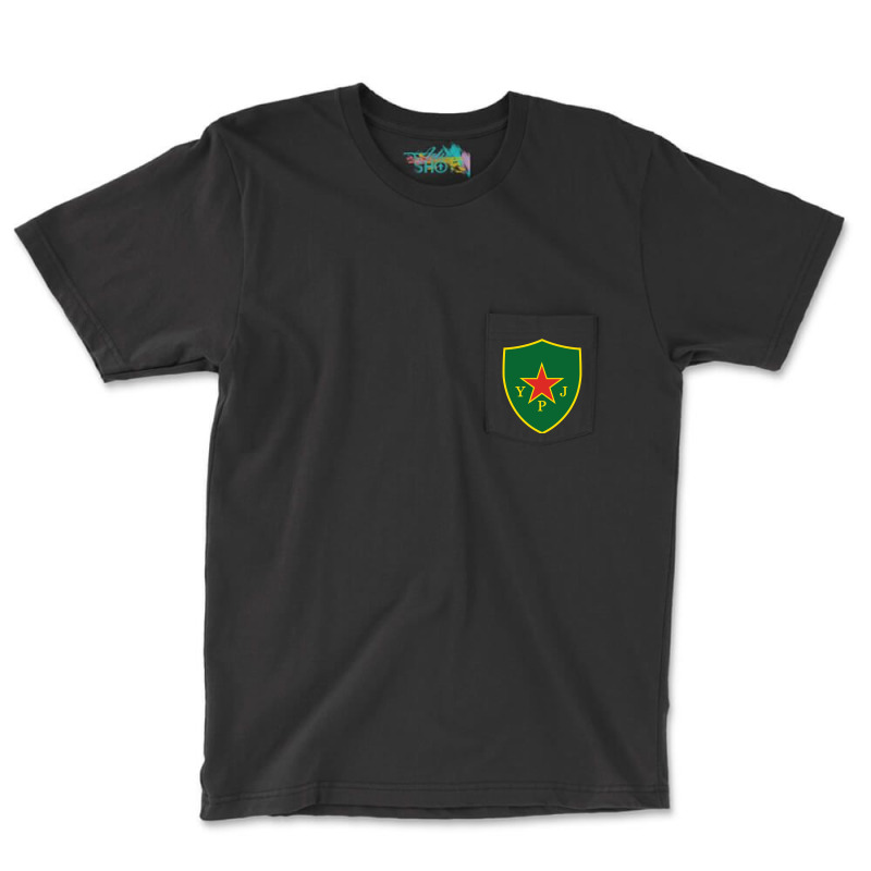 Kurdish Women's Defense Units Ypj Patch Pocket T-Shirt by hunoldrojinat | Artistshot