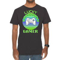 One Lucky Gamer T  Shirtone Lucky Gamer T  Shirt (7) Vintage T-shirt | Artistshot