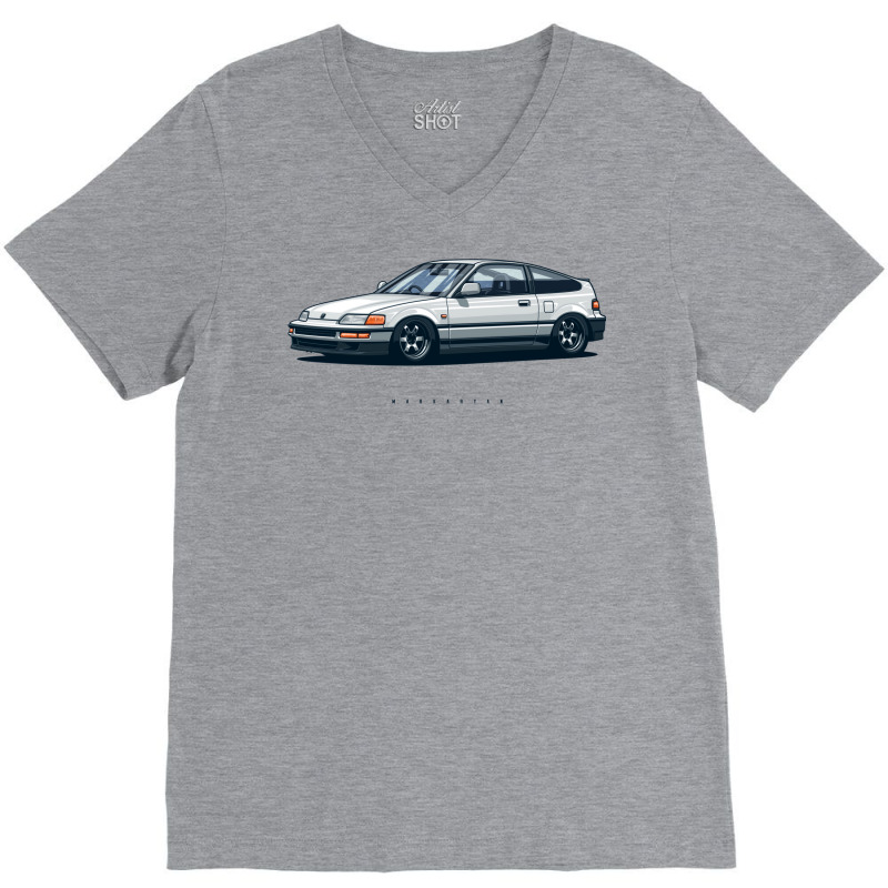 Japanese Old Cars. Crx V-Neck Tee by smorvyayidinl | Artistshot