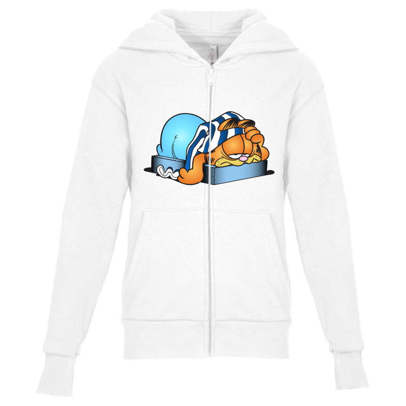 Garfiel Sleep Youth Zipper Hoodie by Santika | Artistshot