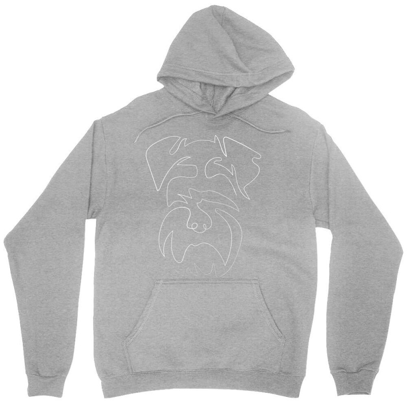 Dog Schnauzer Minimal Line Drawing Contour Face Portrait Unisex Hoodie by wojtakkeinav | Artistshot