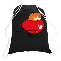 Red Balloon And Guinea Pig Drawstring Bags | Artistshot