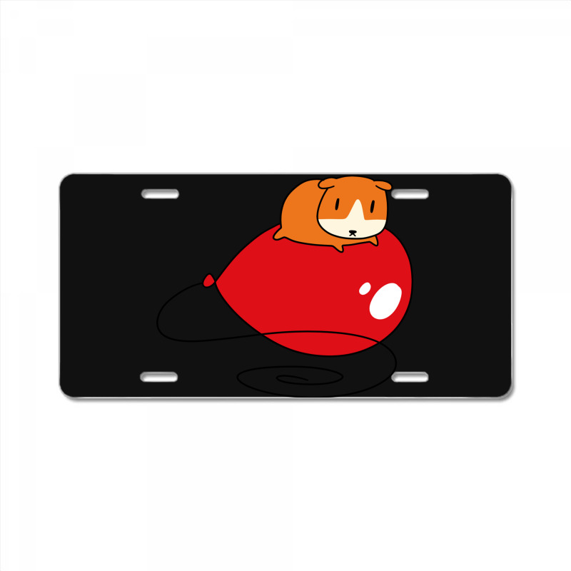 Red Balloon And Guinea Pig License Plate | Artistshot