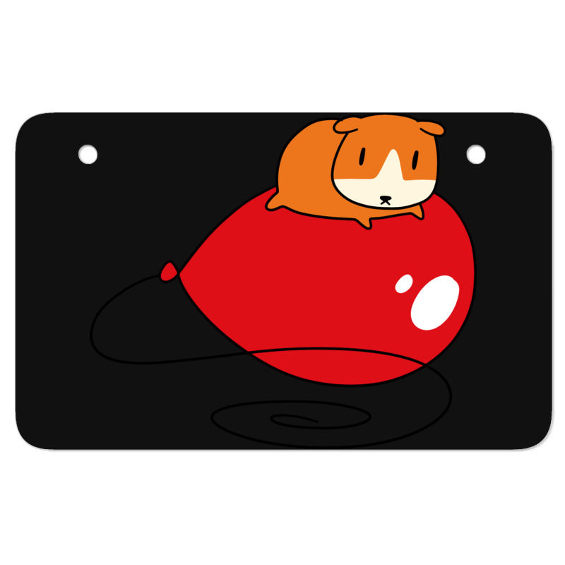 Red Balloon And Guinea Pig Atv License Plate | Artistshot