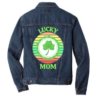 One Lucky Mom T  Shirtone Lucky Mom T  Shirt Men Denim Jacket | Artistshot