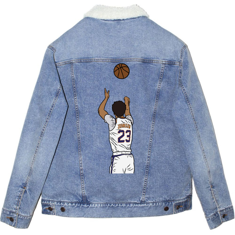 Cam Johnson Jumpshot Unisex Sherpa-Lined Denim Jacket by deliialhommed | Artistshot