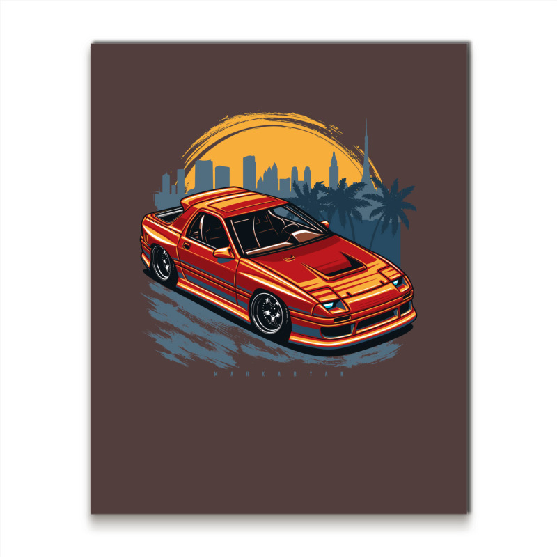 Widebody Rx7 Fc Metal Print Vertical | Artistshot