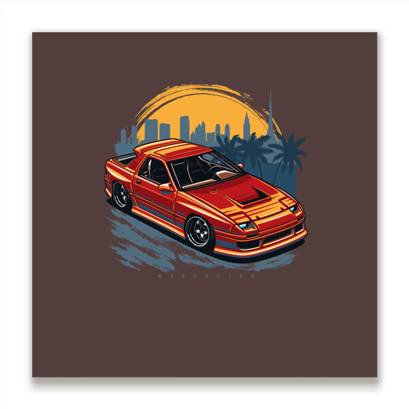 Widebody Rx7 Fc Metal Print Square | Artistshot