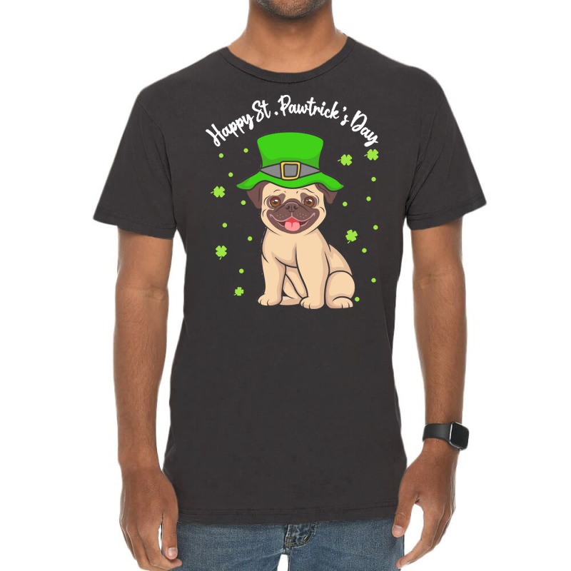 Patricks Day Gift T  Shirt Pug Dogs Lover Funny Irish Shamrock Happy S Vintage T-shirt | Artistshot