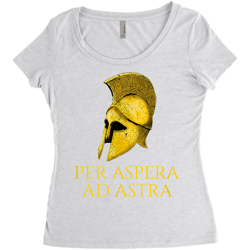 Per Aspera Ad Astra   Motivational Classical Latin Quote T Shirt Women's Triblend Scoop T-shirt by thunmzien | Artistshot