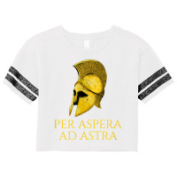 Per Aspera Ad Astra   Motivational Classical Latin Quote T Shirt Scorecard Crop Tee | Artistshot