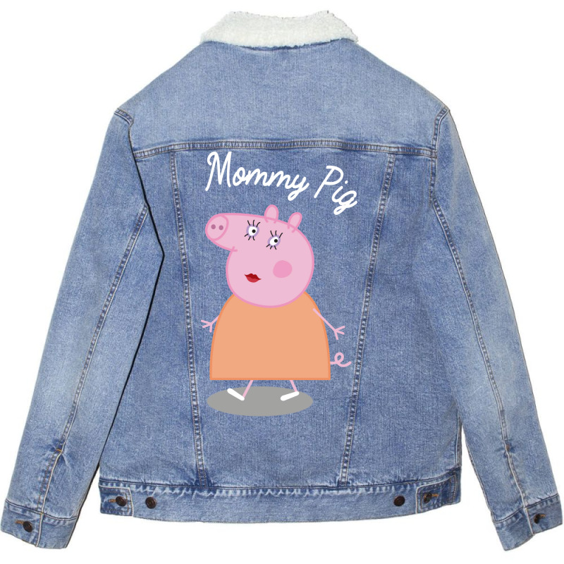 Mommy Pig T Shirt Funny Pig Tee Shirt Unisex Sherpa-lined Denim Jacket | Artistshot