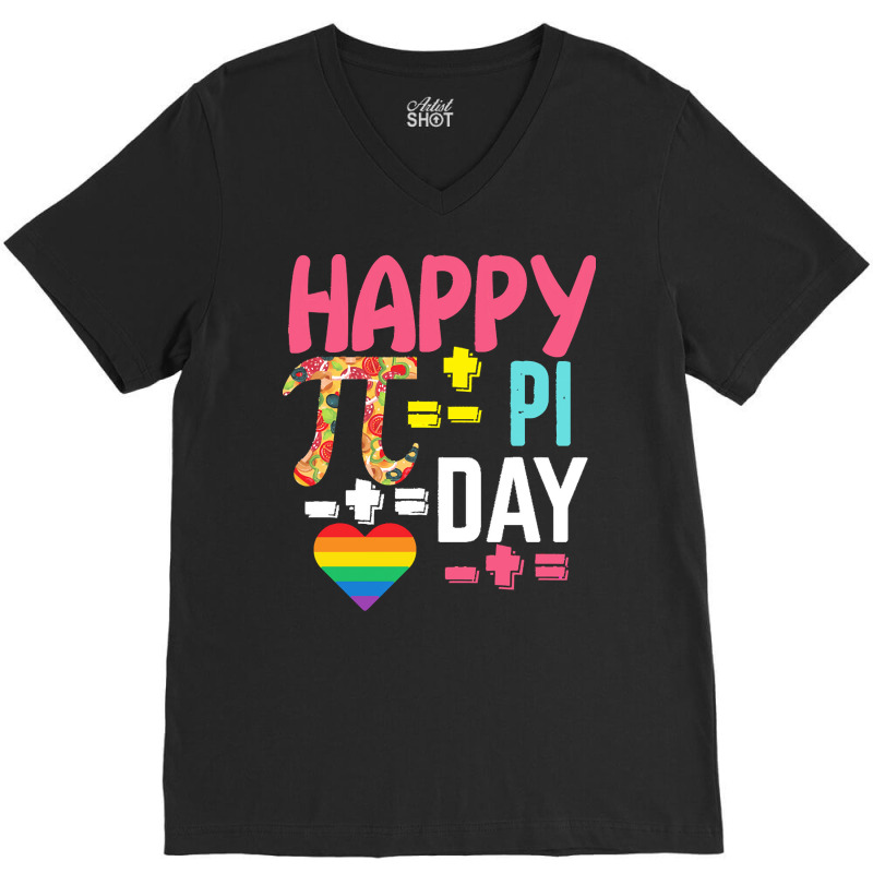 Pi Day Observed On March 14 Celebration T  Shirt Happy Pi Day Math Lov V-neck Tee | Artistshot