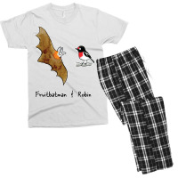 Fruitbatman And Robin   Raising Funds For Bat Conservation And Rescue Men's T-shirt Pajama Set | Artistshot