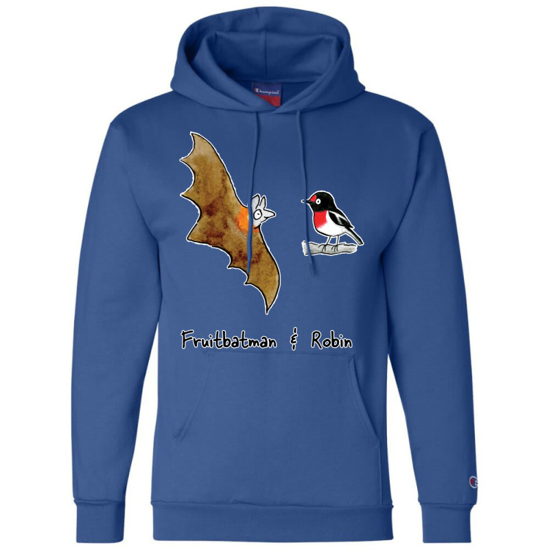 Fruitbatman And Robin   Raising Funds For Bat Conservation And Rescue Champion Hoodie | Artistshot