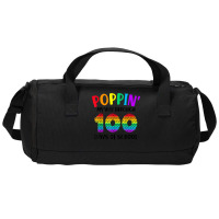 Poppin My Way Through 100 Days Of School Kids 100th Day Pop T Shirt Duffel Bag | Artistshot