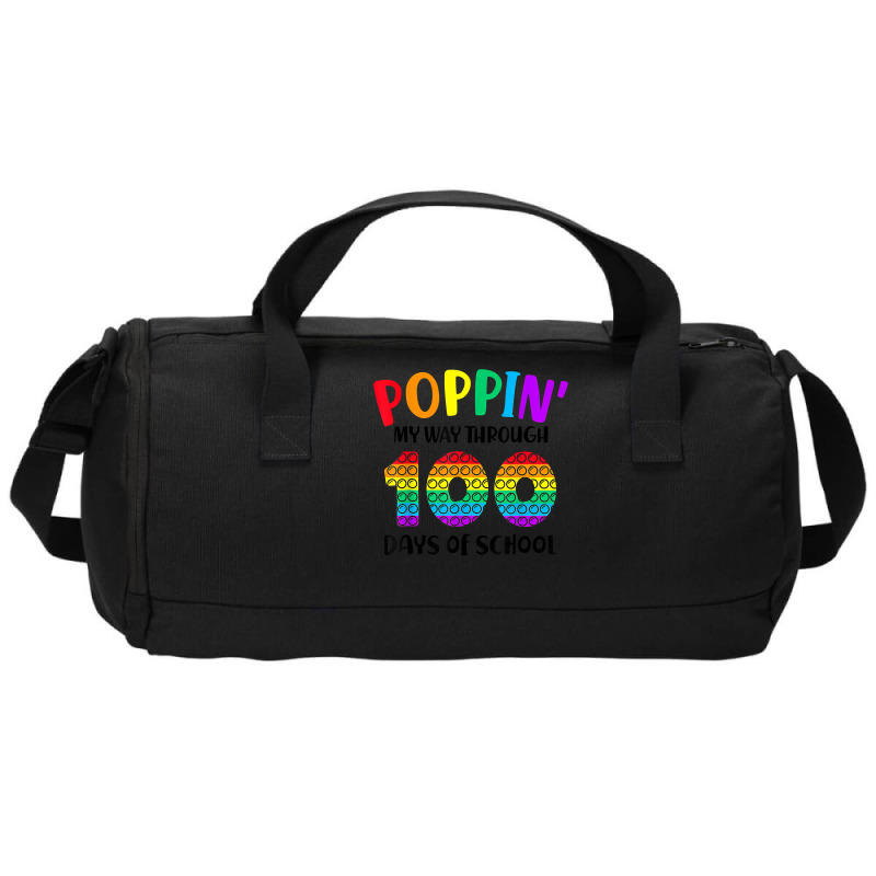 Poppin My Way Through 100 Days Of School Kids 100th Day Pop T Shirt Duffel Bag | Artistshot