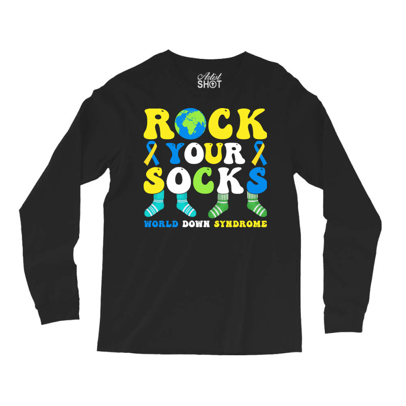 Rock Your Socks World Down Syndrome Day T  Shirt Rock Your Socks World Long Sleeve Shirts | Artistshot