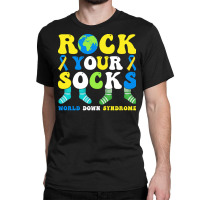 Rock Your Socks World Down Syndrome Day T  Shirt Rock Your Socks World Classic T-shirt | Artistshot