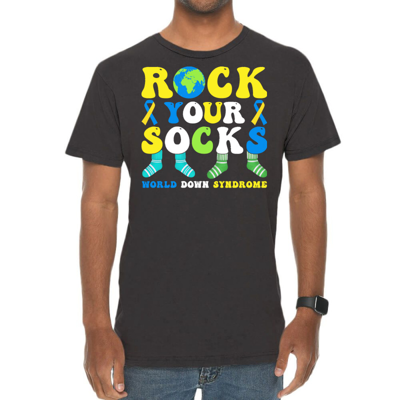 Rock Your Socks World Down Syndrome Day T  Shirt Rock Your Socks World Vintage T-shirt | Artistshot