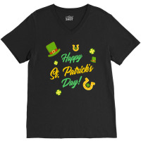 Saint Patricks Day T  Shirt Cute Leprechaun Shamrock Lucky Charm Happy V-neck Tee | Artistshot