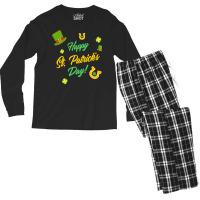 Saint Patricks Day T  Shirt Cute Leprechaun Shamrock Lucky Charm Happy Men's Long Sleeve Pajama Set | Artistshot