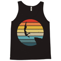 Scuba Diving T  Shirt Cliff Diving Silhouette On A Distressed Retro Su Tank Top | Artistshot