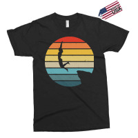 Scuba Diving T  Shirt Cliff Diving Silhouette On A Distressed Retro Su Exclusive T-shirt | Artistshot