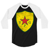 Ypg People's Protection Units Distressed 3/4 Sleeve Shirt | Artistshot