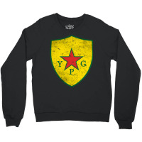 Ypg People's Protection Units Distressed Crewneck Sweatshirt | Artistshot