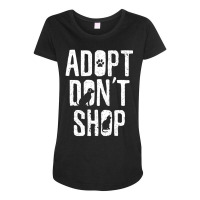 Limited Edition Adobt Dont Shop I Rescue Animals Live Love Adopt Dog Maternity Scoop Neck T-shirt | Artistshot