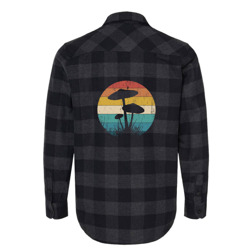 Retro Psychedelic Mushroom Shrooms Forager Magic Mycology Flannel Shirt by JasonJoplin | Artistshot