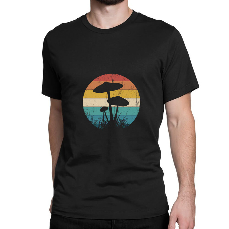 Retro Psychedelic Mushroom Shrooms Forager Magic Mycology Classic T-shirt by JasonJoplin | Artistshot