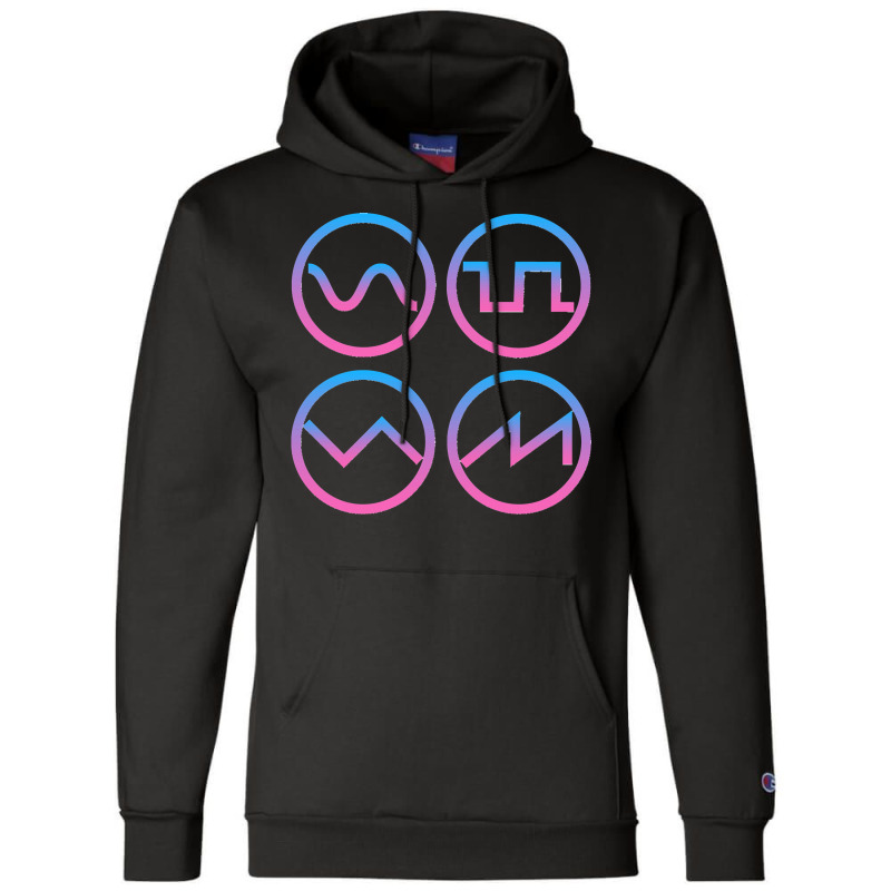 Synth Waveform Synthesizer Classic Champion Hoodie | Artistshot