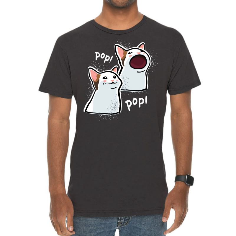 Popping Cat Meme  Pop Cat  Popcat Vintage T-Shirt by beyanglubow | Artistshot