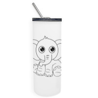 Cute Elephant Sitting Down Skinny Tumbler | Artistshot