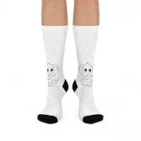 Cute Elephant Sitting Down Crew Socks | Artistshot