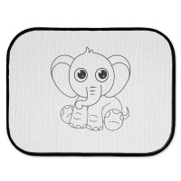 Cute Elephant Sitting Down Rear Car Mat | Artistshot