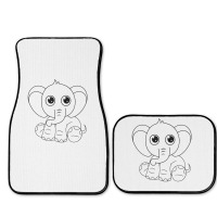 Cute Elephant Sitting Down Full Set Car Mats | Artistshot