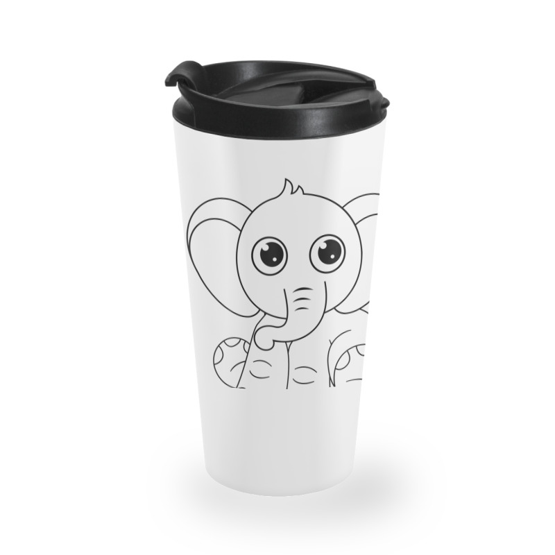 Cute Elephant Sitting Down Travel Mug | Artistshot