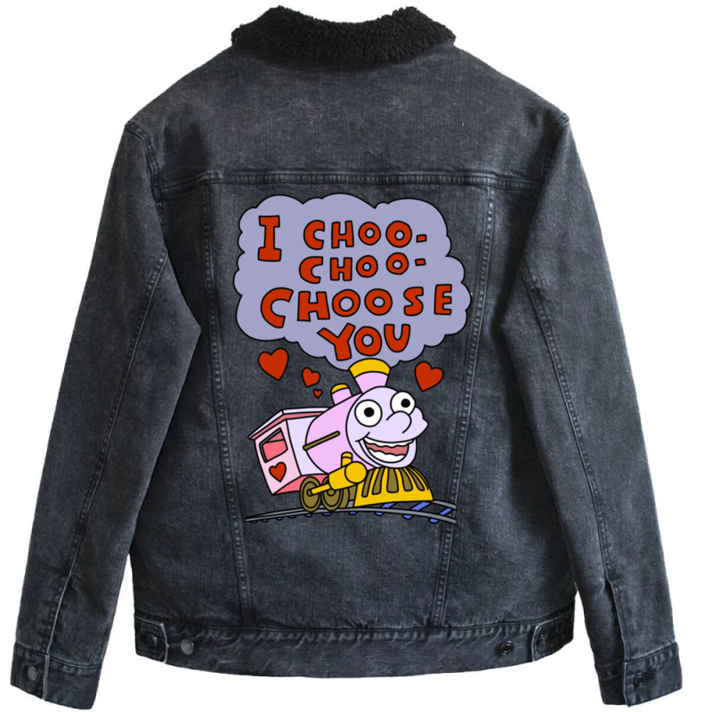 I Choo Choo Choose You Unisex Sherpa-lined Denim Jacket | Artistshot