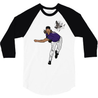 Randy Johnson Hits The Bird 3/4 Sleeve Shirt | Artistshot