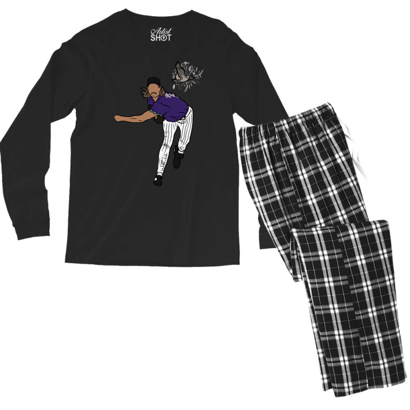 Randy Johnson Hits The Bird Men's Long Sleeve Pajama Set by alhajiyavanic | Artistshot