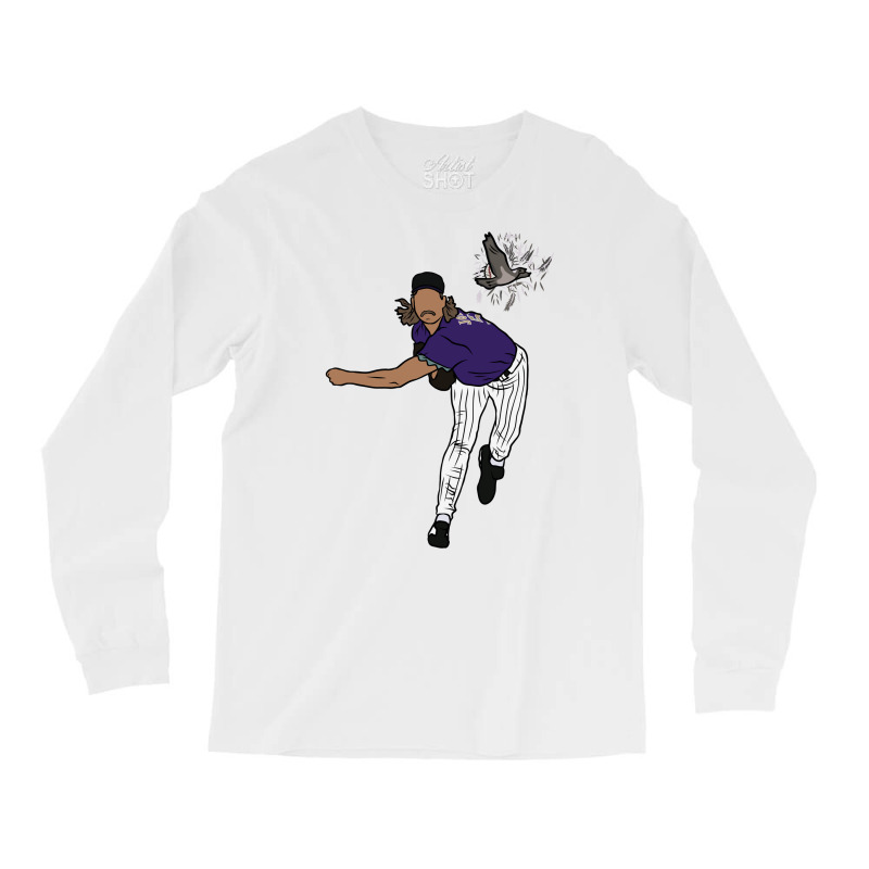 Randy Johnson Hits The Bird Long Sleeve Shirts by alhajiyavanic | Artistshot