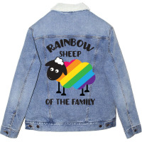 Rainbow Sheep Of The Family Lgbt Pride Unisex Sherpa-lined Denim Jacket | Artistshot