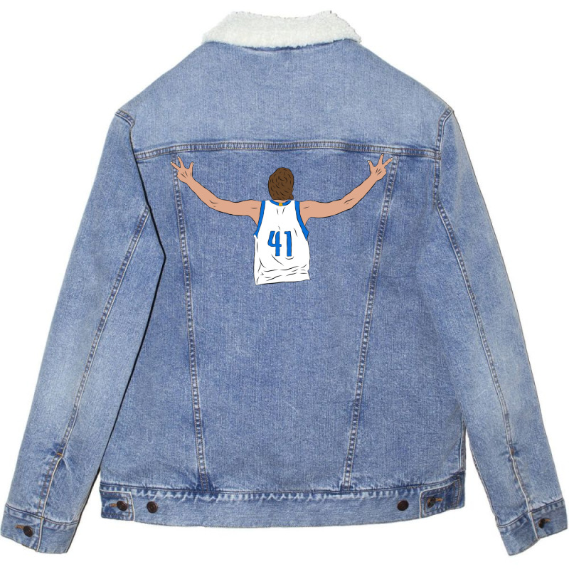 Dirk Nowitzki Celebration Unisex Sherpa-lined Denim Jacket | Artistshot