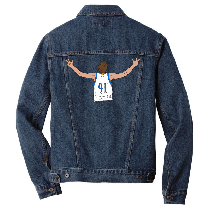 Dirk Nowitzki Celebration Men Denim Jacket | Artistshot