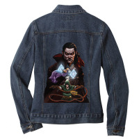 Vampire Survivors Official Game Art Ladies Denim Jacket | Artistshot