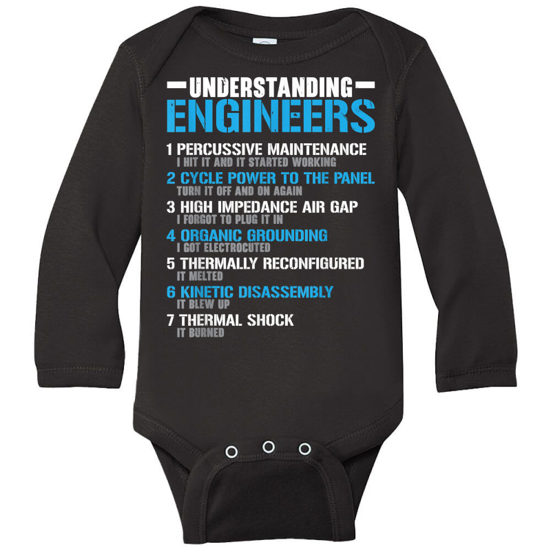 Mens Understanding Engineers Engineering T Shirt Long Sleeve Baby Bodysuit by javauxswar | Artistshot